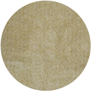 6' Round Polyester Yellow Heather Area Rug