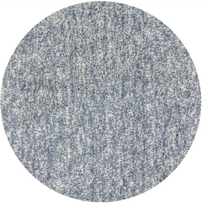 6' Round Polyester Slate Heather Area Rug