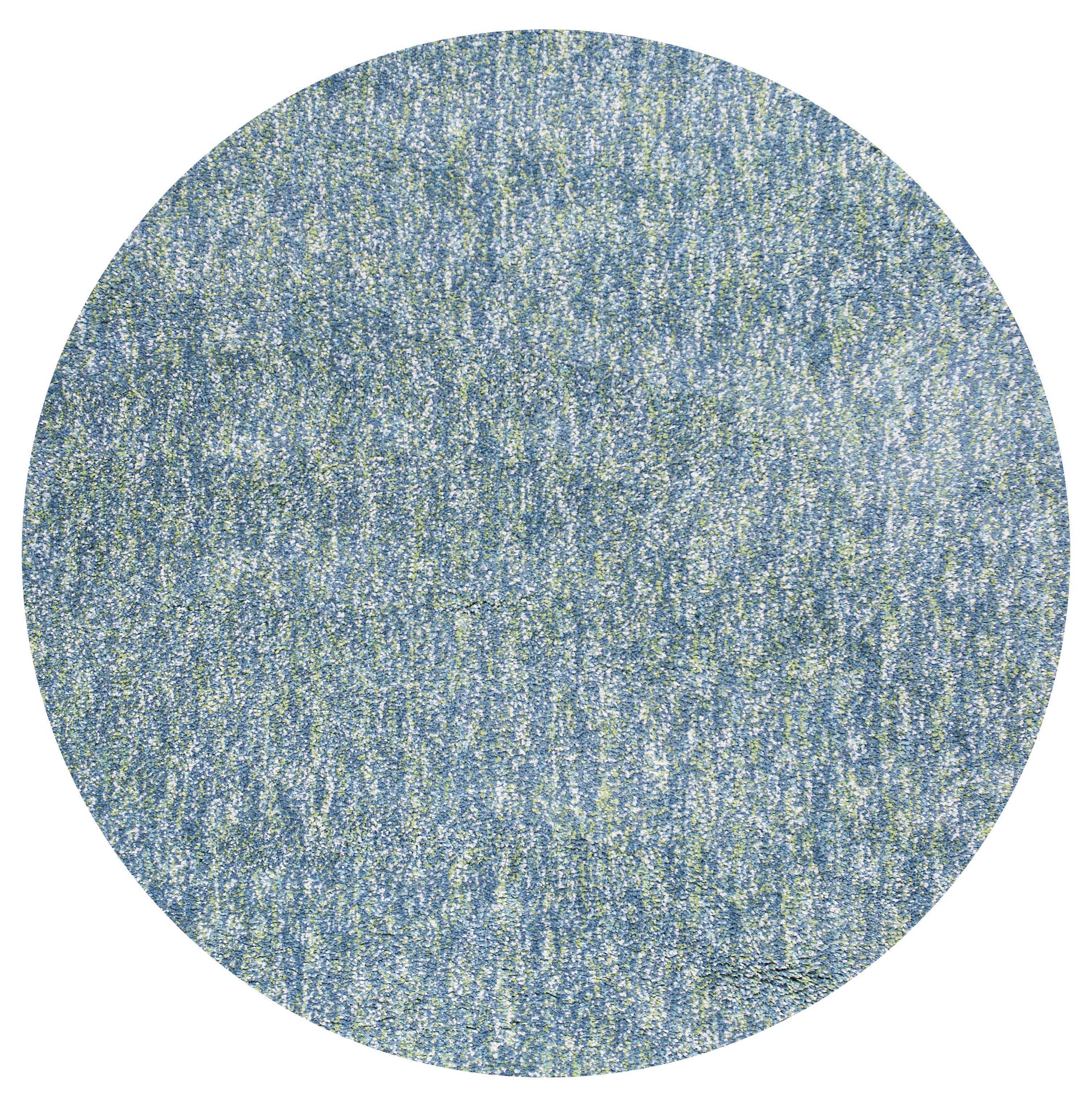 6' Round Polyester Seafoam Heather Area Rug