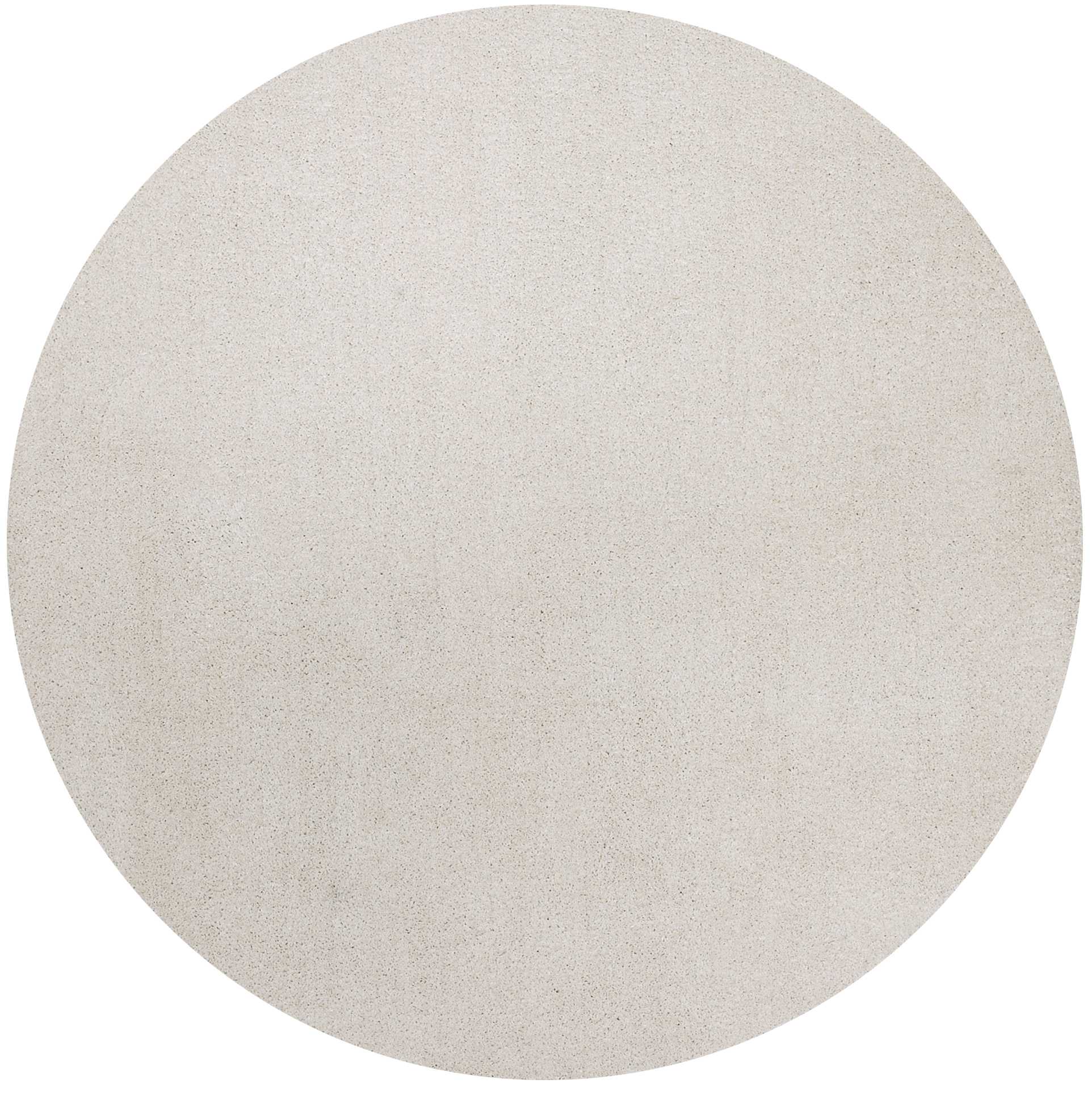 6' Round Polyester Ivory Area Rug