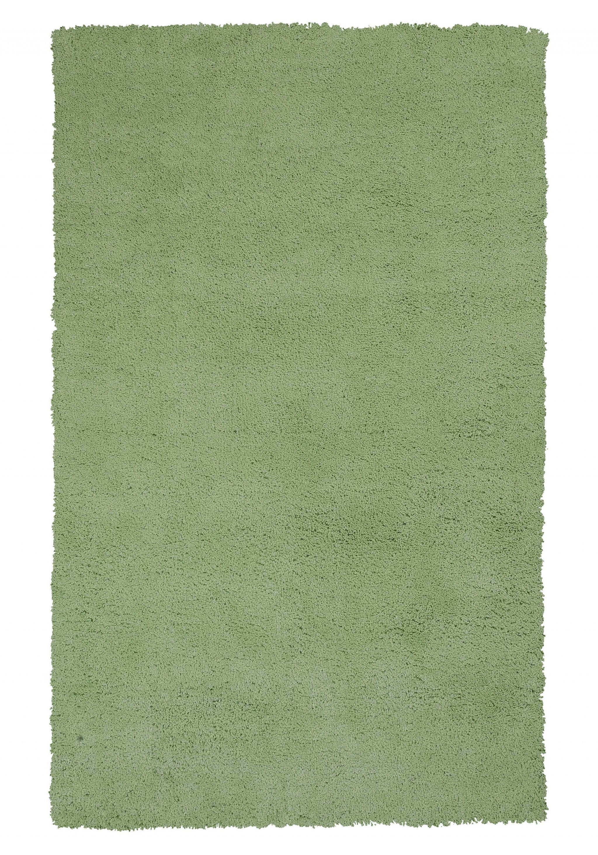 5' x 7' Polyester Spearmint Green Area Rug