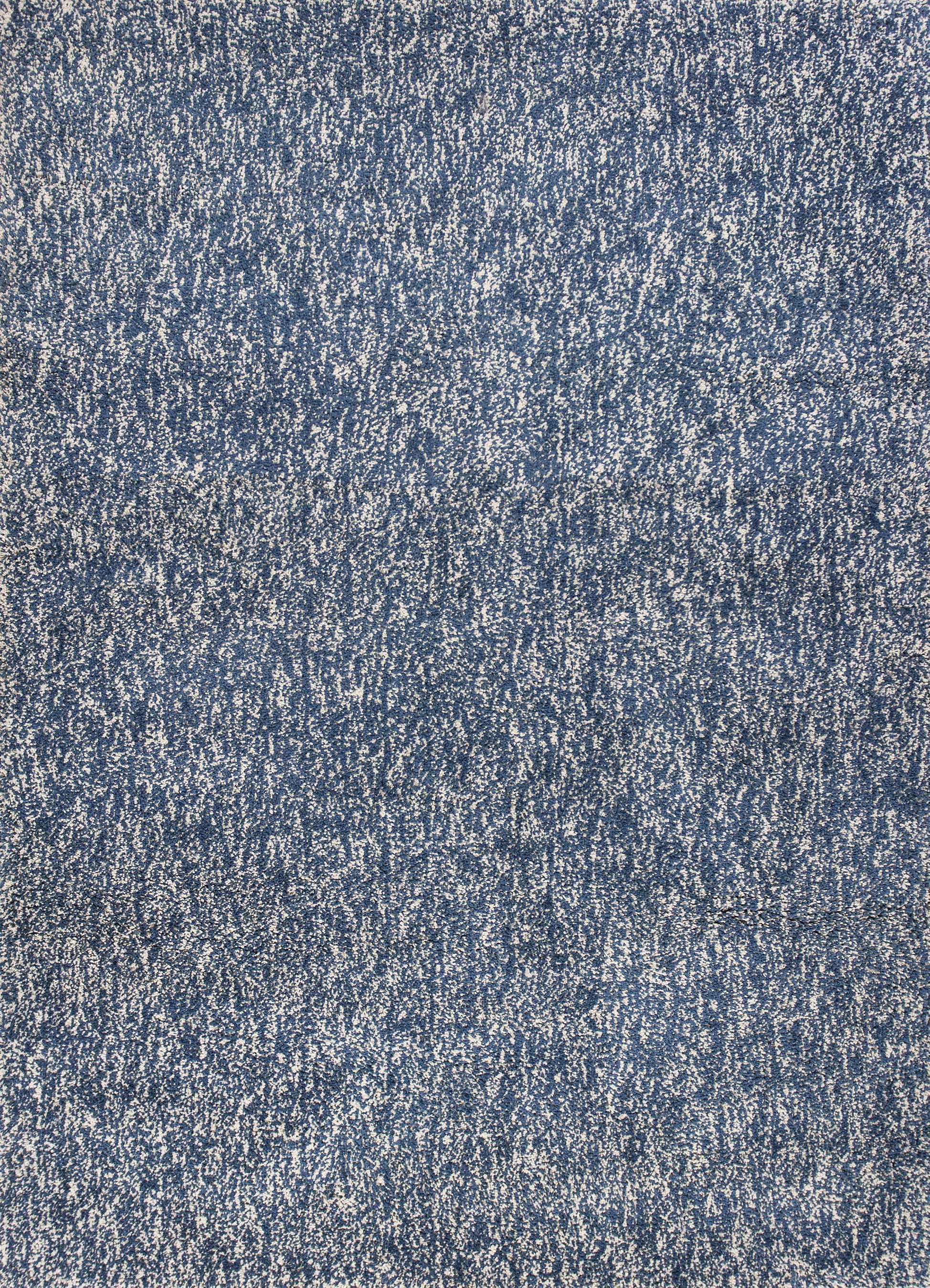 5' x 7' Polyester Indigo/Ivory Heather Area Rug