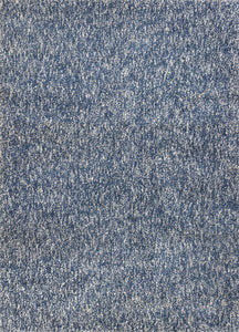 5' x 7' Polyester Indigo/Ivory Heather Area Rug