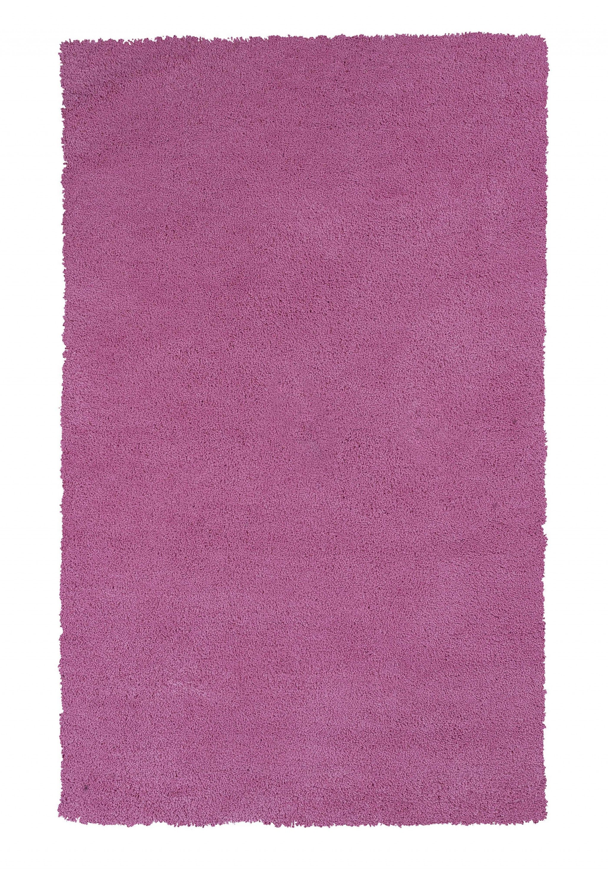 5' x 7' Polyester Hot Pink Area Rug