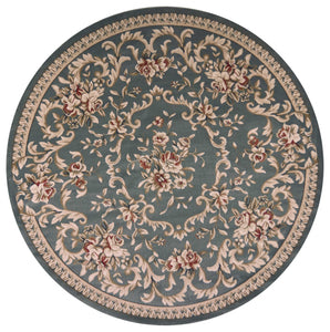 7'10" Round Polypropylene Slate Blue Area Rug