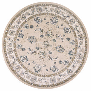 7'10" Round Polypropylene Beige/Ivory Area Rug