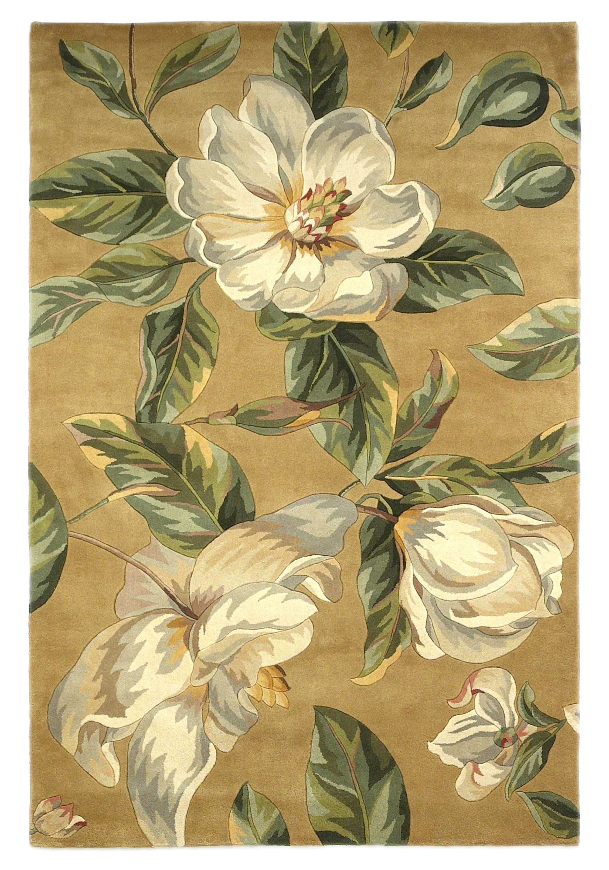 3'3" x 5'3" Wool Gold Area Rug