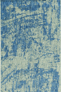 7'10" x 10'10" UV-treated Polypropylene Grey/Denim Area Rug