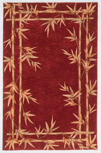 3'6" x 5'6" Wool Red Area Rug