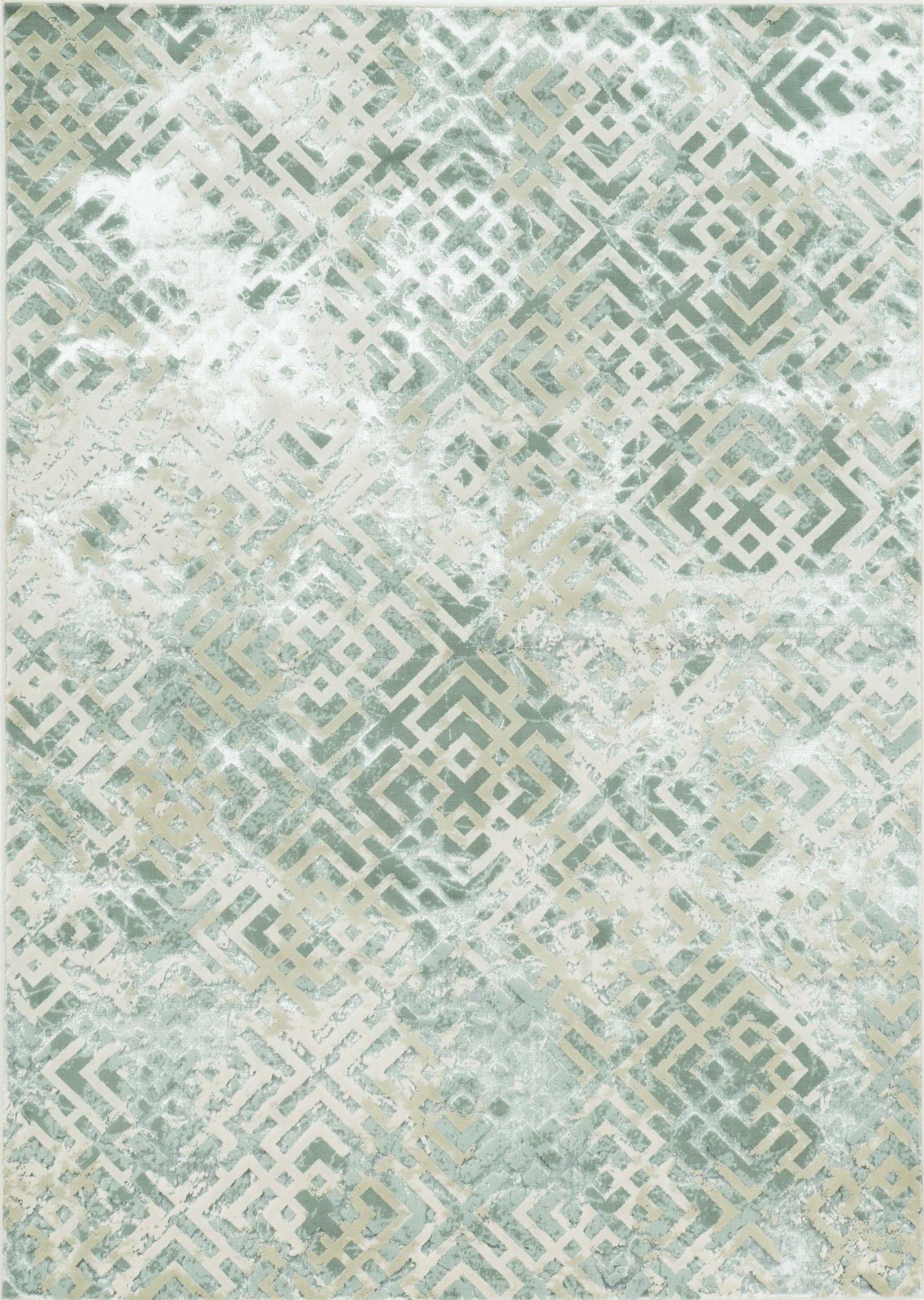 5'3" x 7'7" Polyester Sand Silver Area Rug