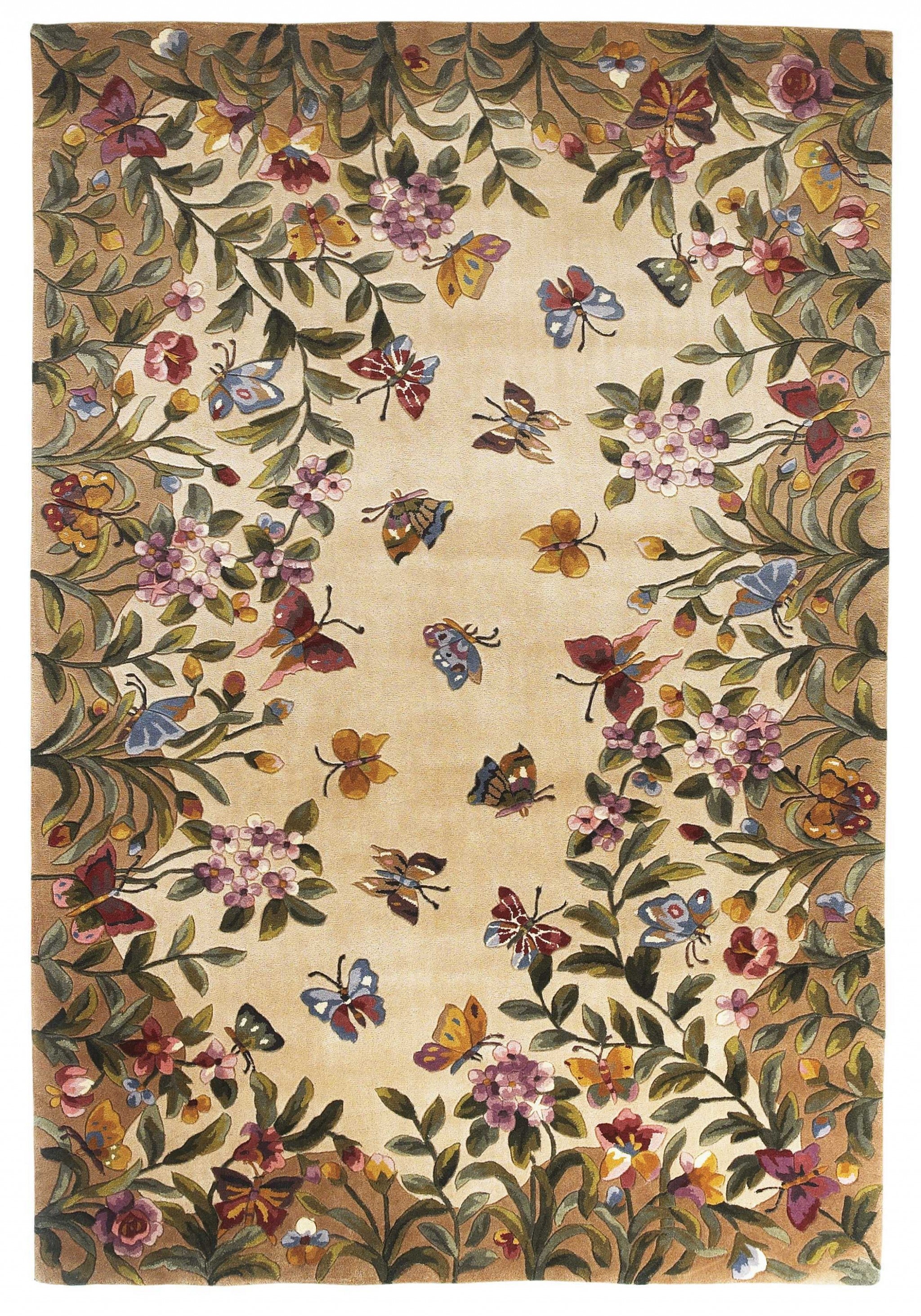 3'6" x 5'6" Wool Antique Beige Area Rug