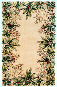 3'6" x 5'6" Wool Ivory Area Rug