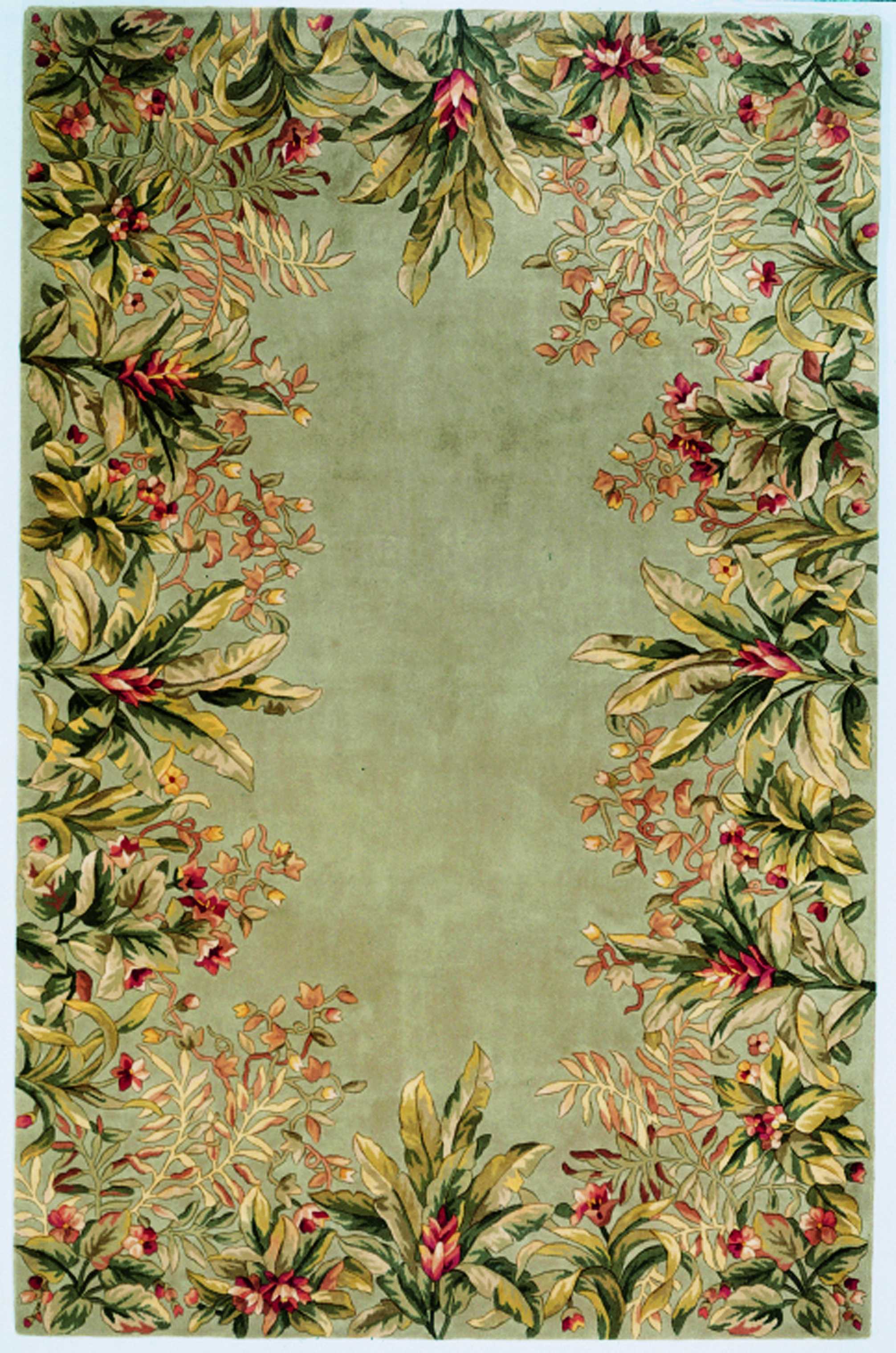 3'6" x 5'6" Wool Sage Area Rug