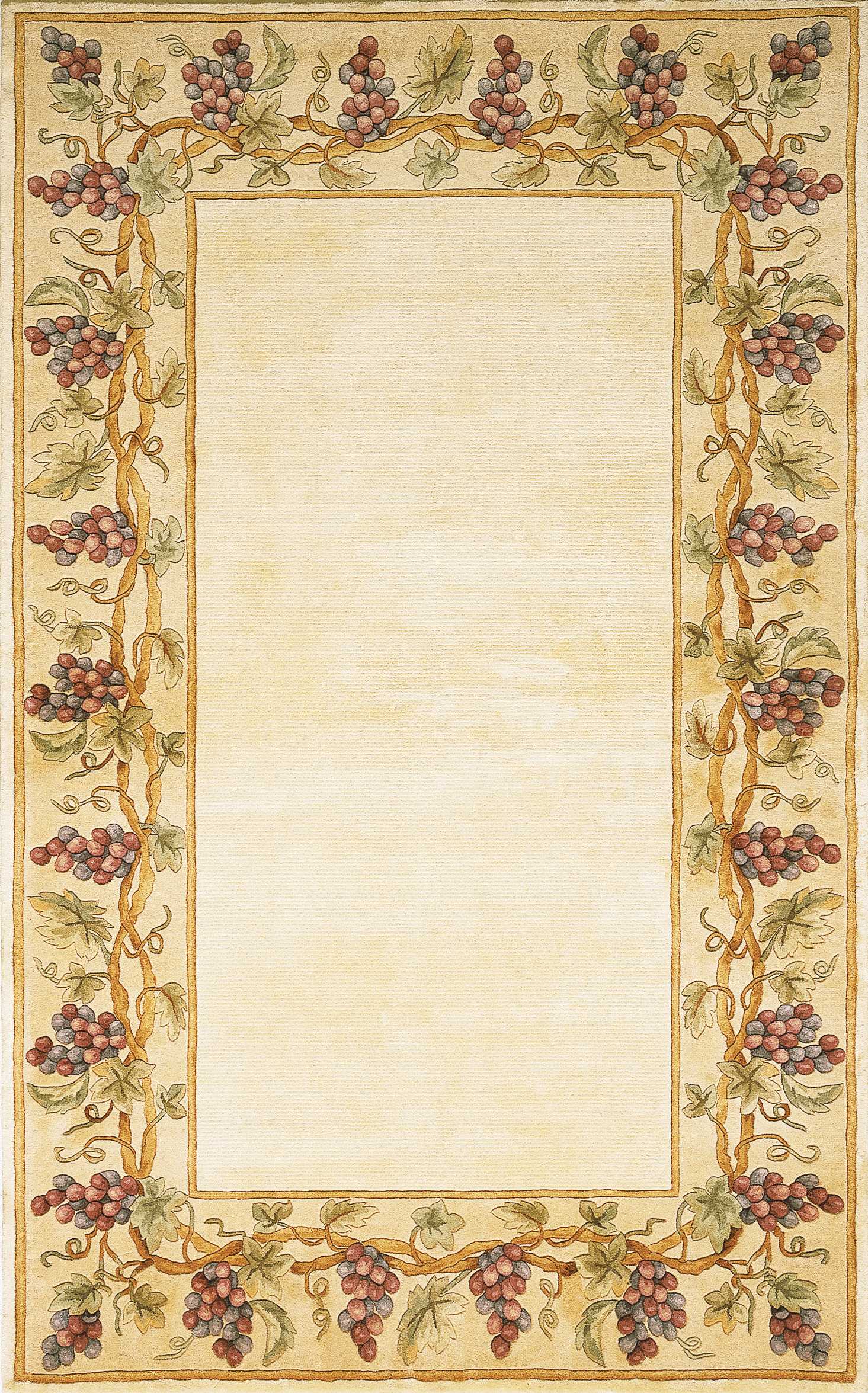 3'6" x 5'6" Wool Ivory Area Rug