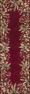 2'6" x 8' Runner Wool Ruby Area Rug