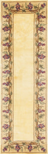 2'6" x 8' Runner Wool Ivory Area Rug