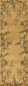 2'6" x 8' Runner Wool Gold Area Rug