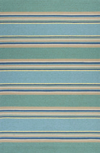 5' x 7'6" UV-treated Polypropylene Ocean Area Rug