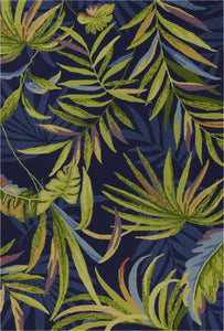 5' x 7'6" UV-treated Polypropylene Ink Blue Area Rug