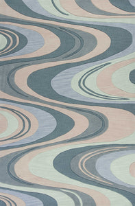 5' x 7'6" Polyacrylic Beige/Seafoam Area Rug