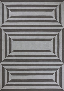 5' x 7' UV-treated Polypropylene Charcoal Area Rug