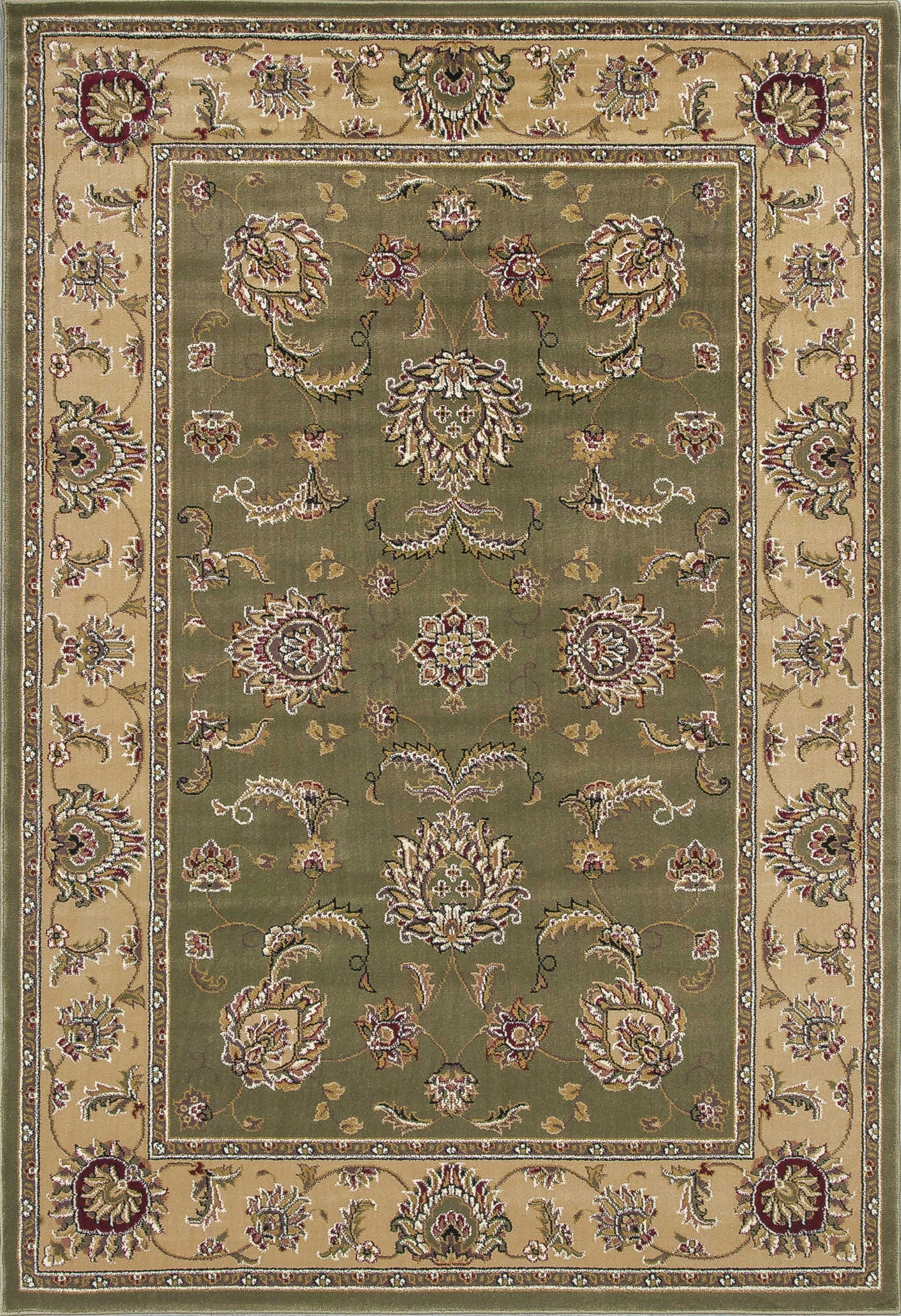 7'7" Round Polypropylene Sage/Beige Area Rug