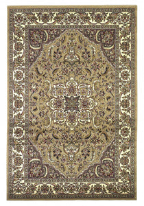 7'7" Round Polypropylene Beige/Ivory Area Rug