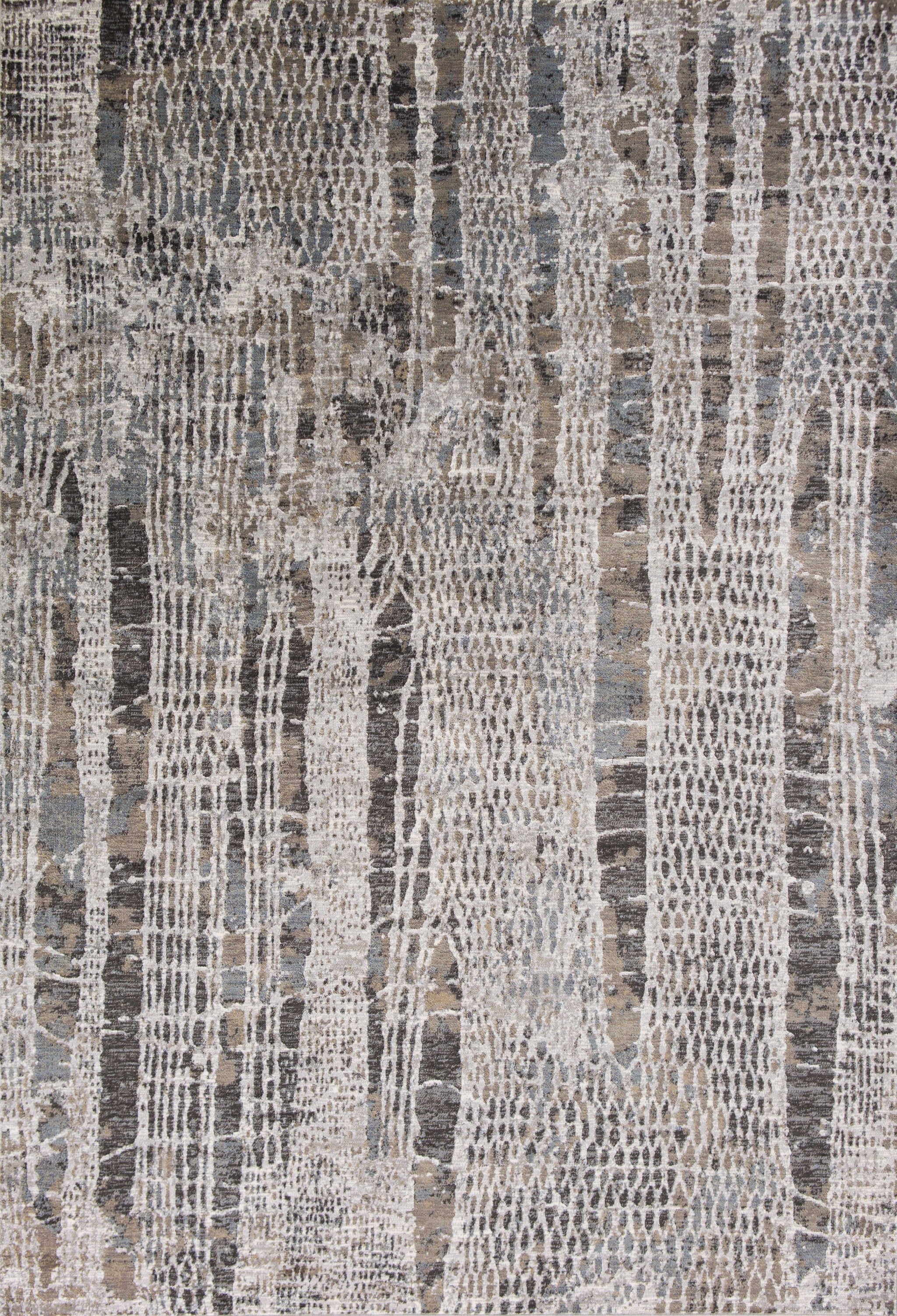 5'3" x 7'7" Viscose Silver Area Rug
