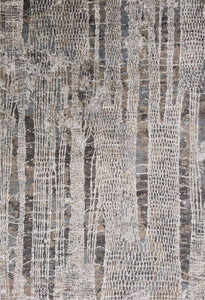 5'3" x 7'7" Viscose Silver Area Rug