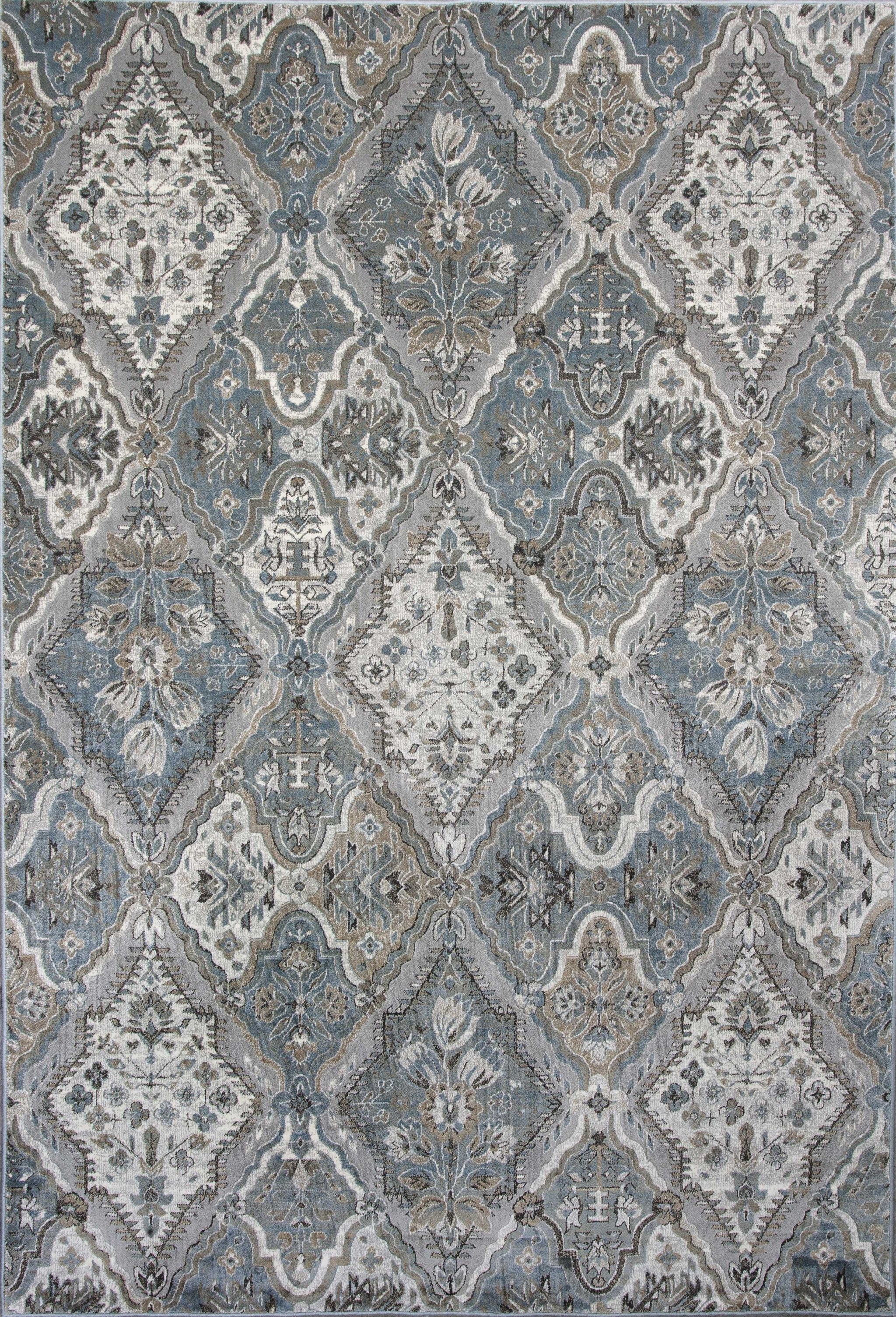 5'3" x 7'7" Viscose Silver Area Rug
