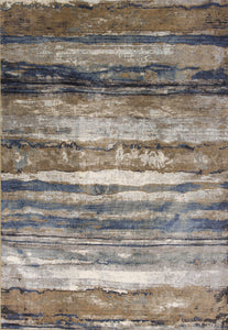 5'3" x 7'7" Viscose Ivory/Blue Area Rug