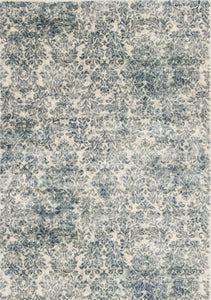 5'3" x 7'7" Viscose Ivory/Blue Area Rug