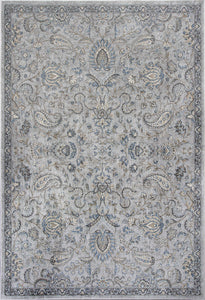 5'3" x 7'7" Viscose Silver/Blue Area Rug