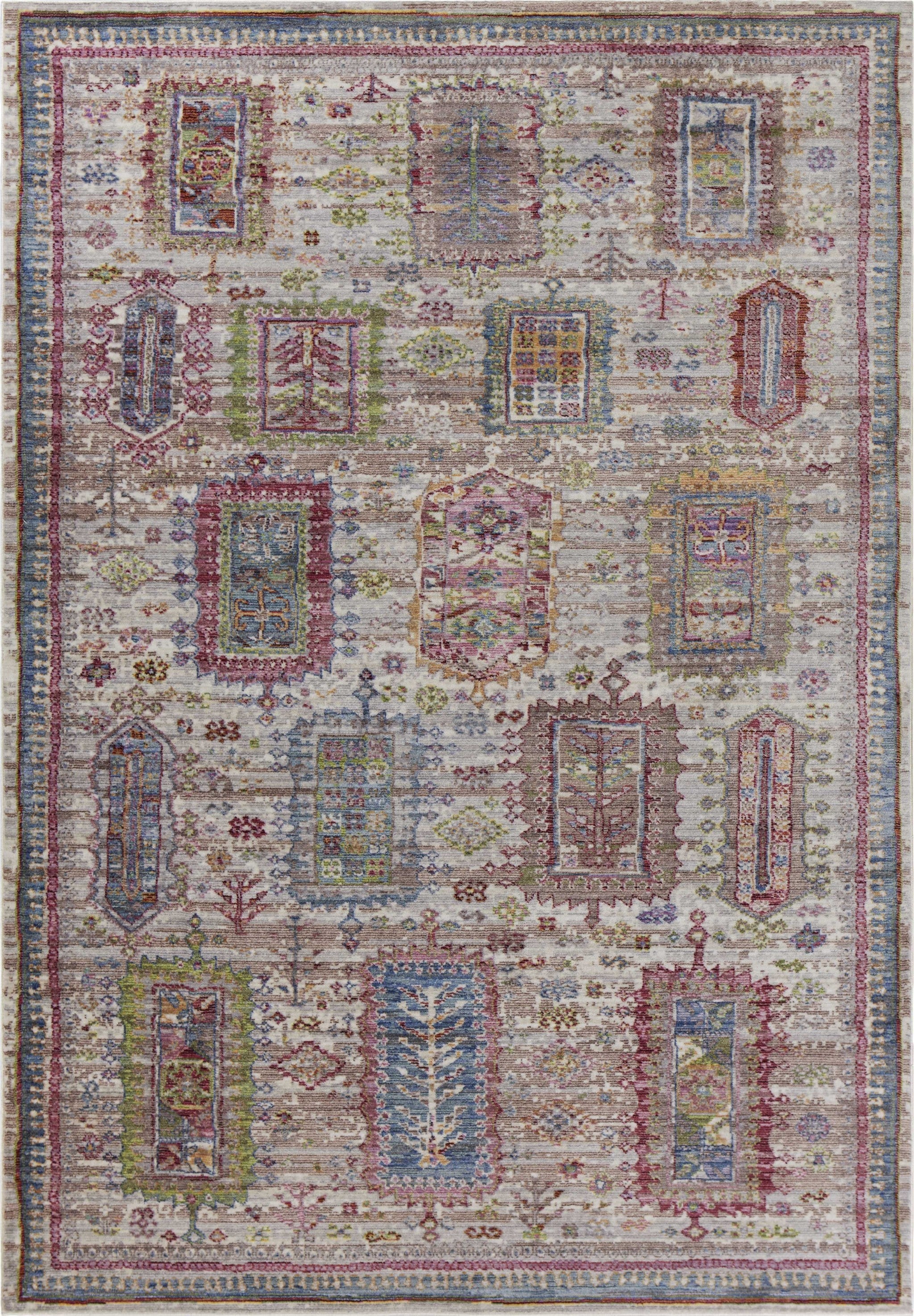 5'3" x 7'7" Polyester Grey Area Rug