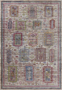 5'3" x 7'7" Polyester Grey Area Rug