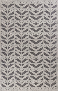 6'7" x 9'6" Polypropylene Grey Area Rug