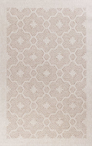 6'7" x 9'6" Polypropylene Beige Area Rug