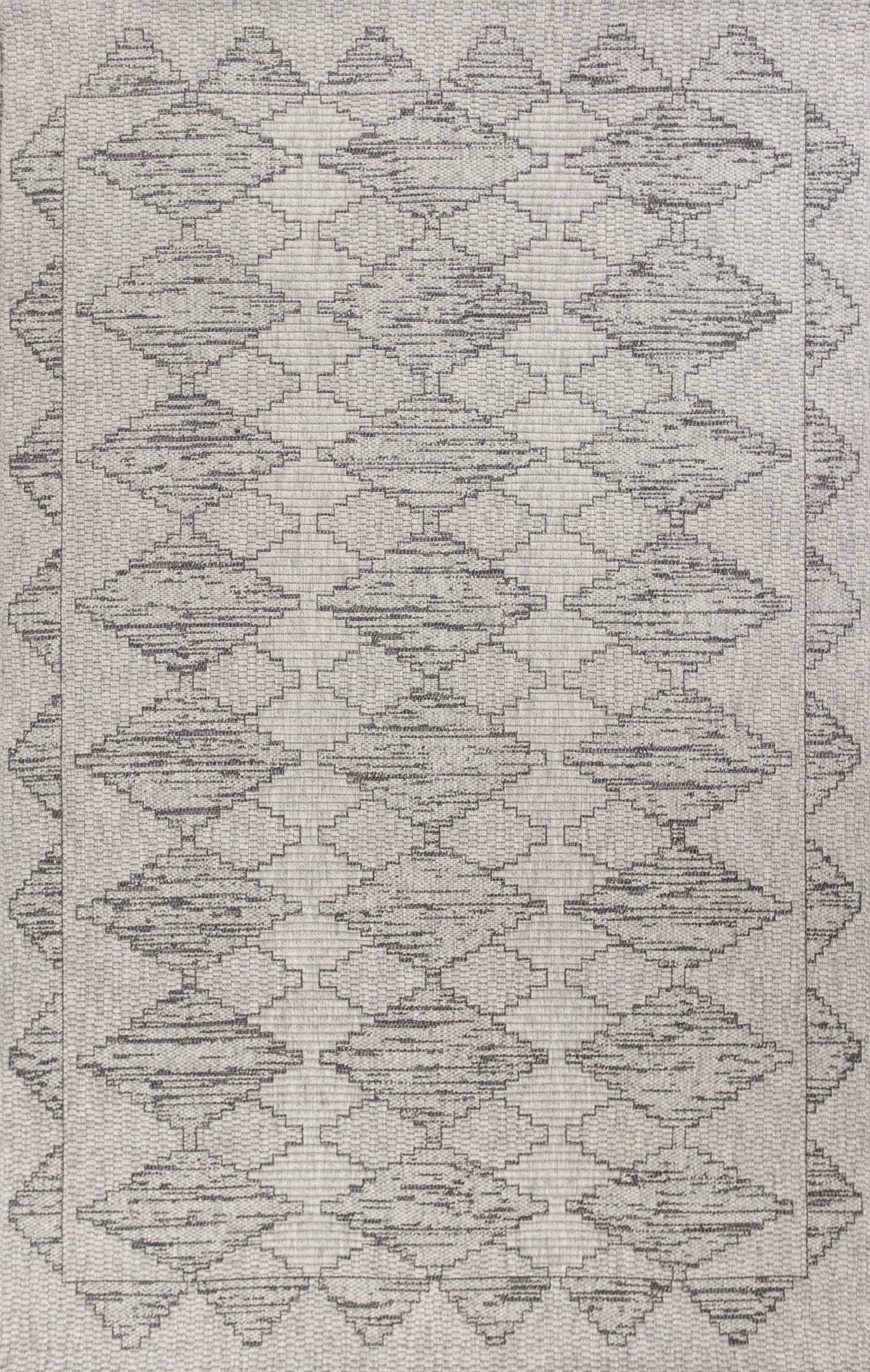 6'7" x 9'6" Polypropylene Grey Area Rug