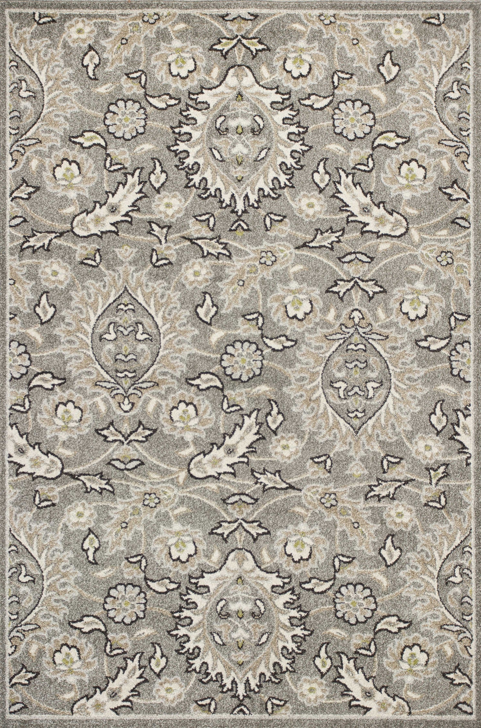 23" x 45" UV-treated Polypropylene Grey Area Rug