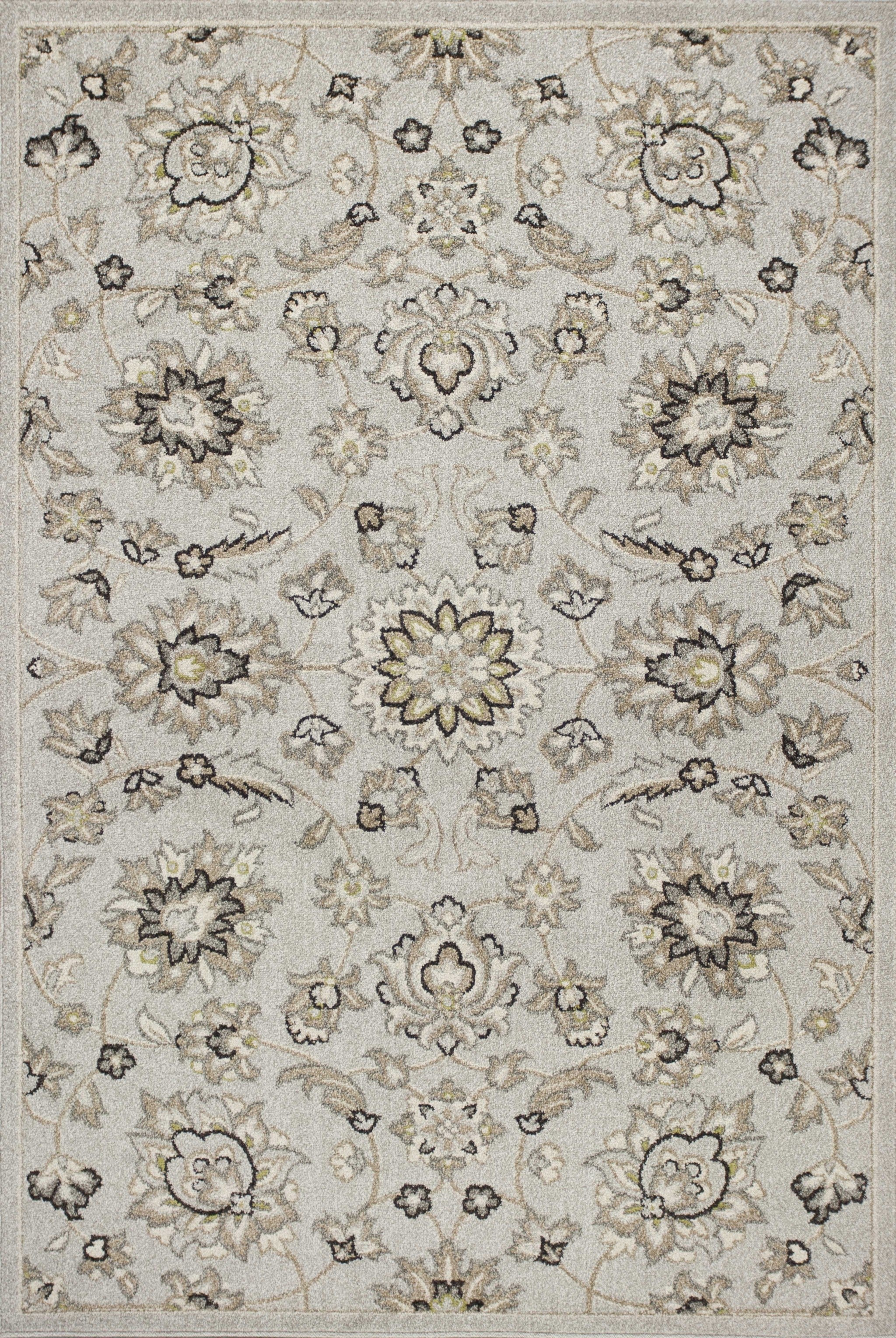 23" x 45" UV-treated Polypropylene Silver Area Rug