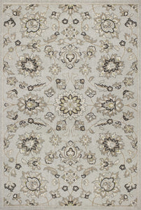 23" x 45" UV-treated Polypropylene Silver Area Rug