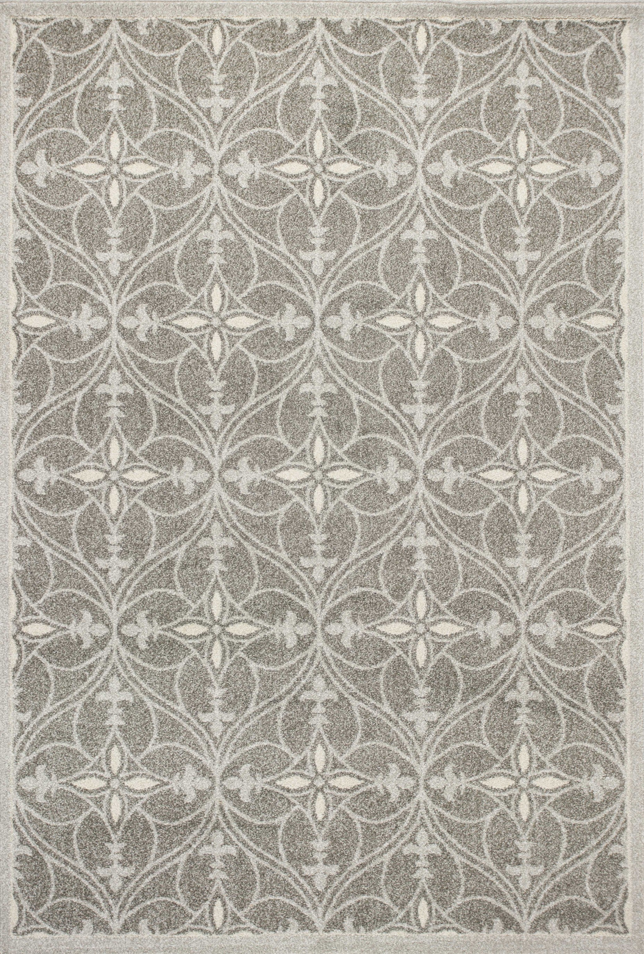 23" x 45" UV-treated Polypropylene Grey Area Rug