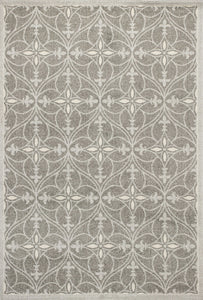 23" x 45" UV-treated Polypropylene Grey Area Rug