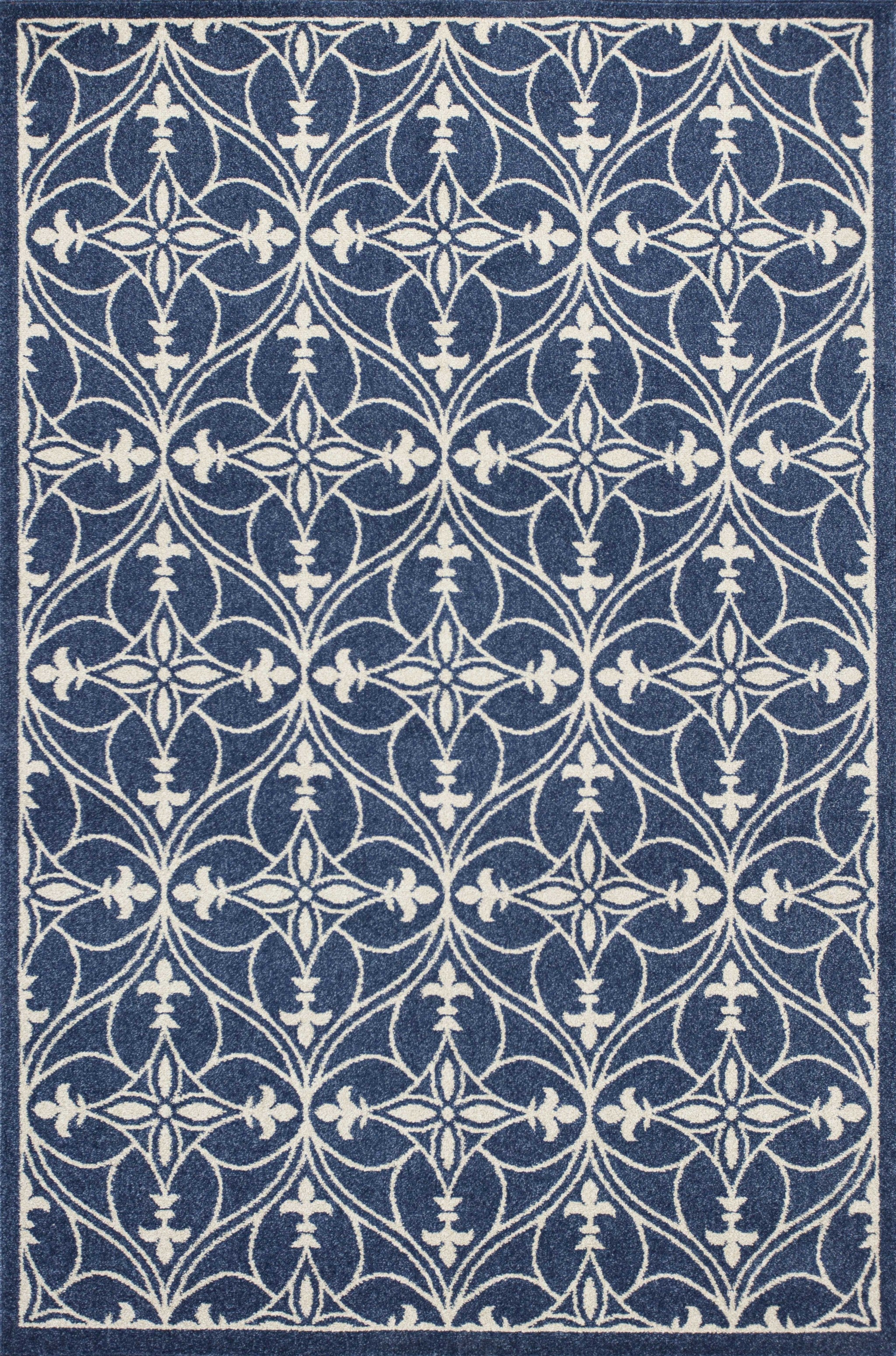 23" x 45" UV-treated Polypropylene Denim Area Rug