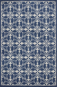 23" x 45" UV-treated Polypropylene Denim Area Rug