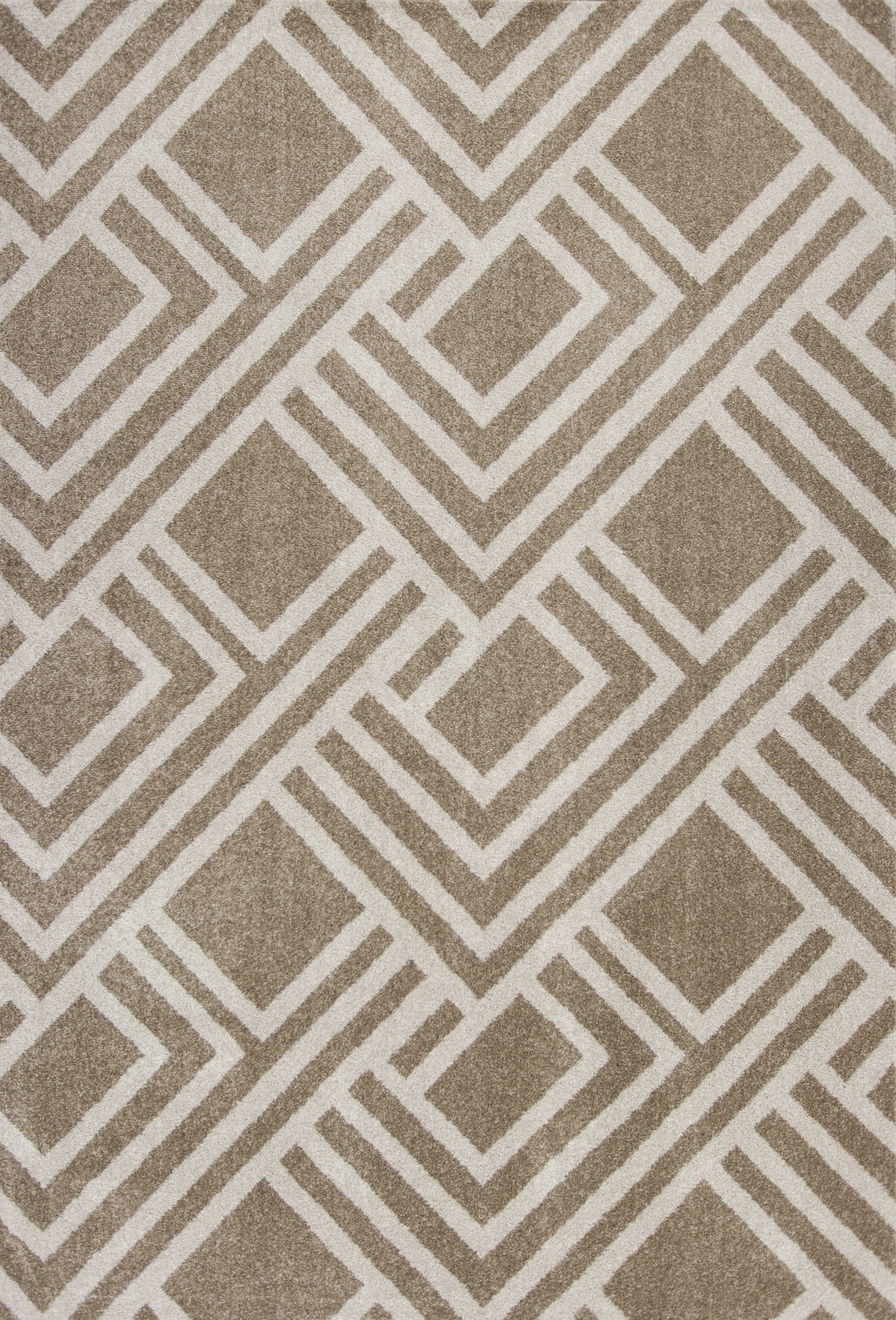 23" x 45" UV-treated Polypropylene Beige Area Rug