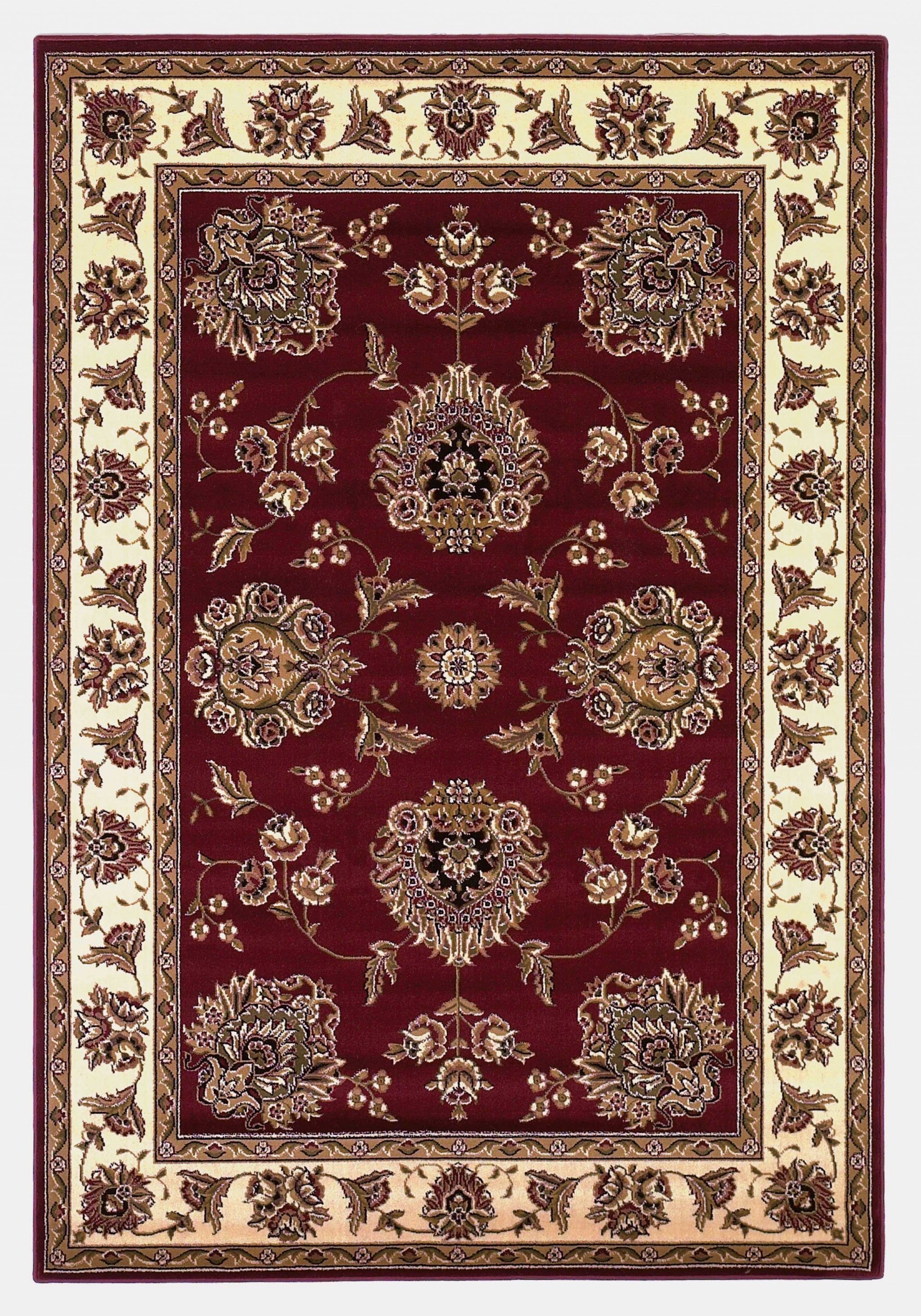 20" x 31" Polypropylene Red/Ivory Area Rug