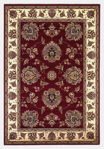 20" x 31" Polypropylene Red/Ivory Area Rug