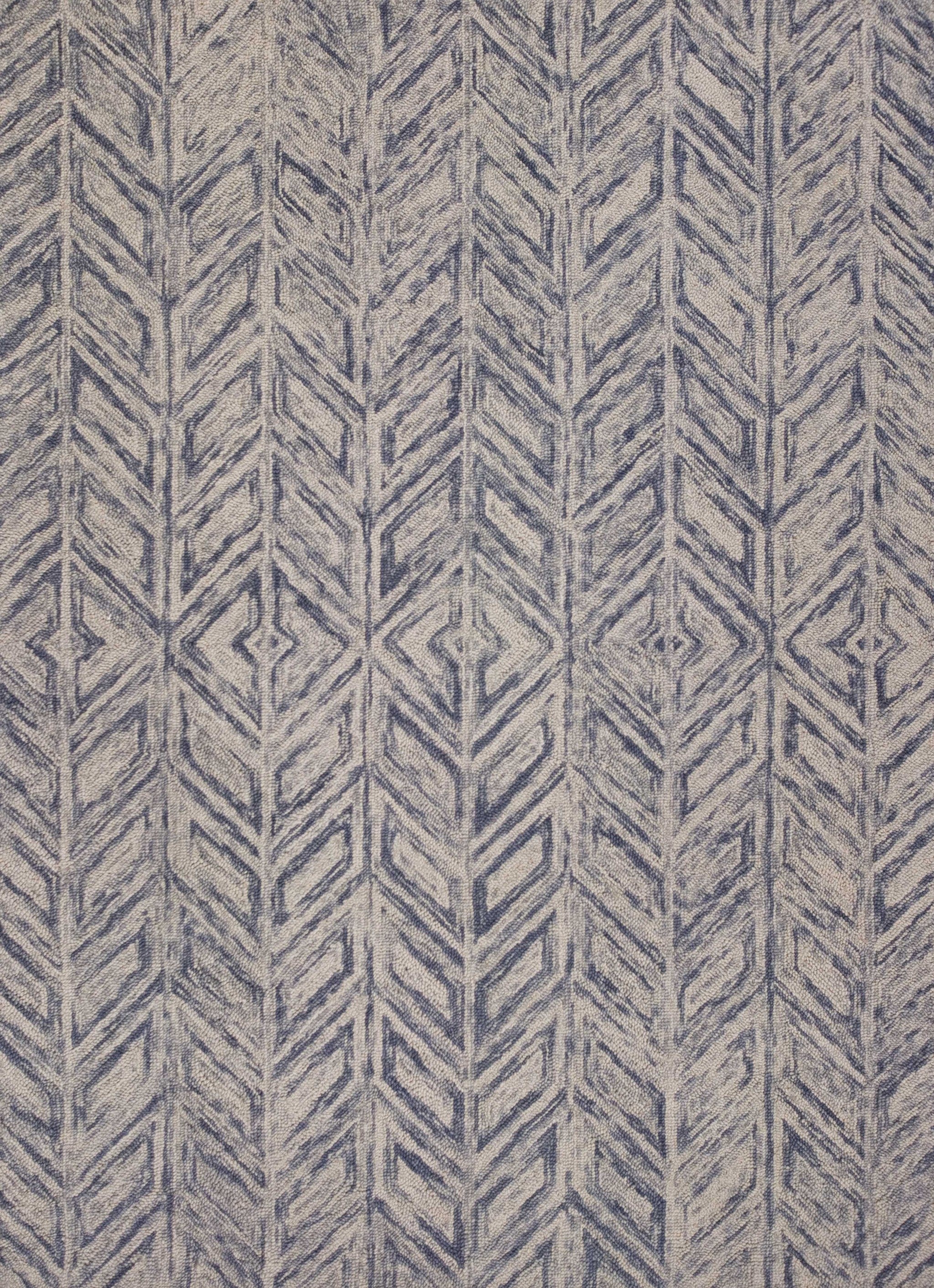 3'3" x 5'3" Wool Blue Area Rug