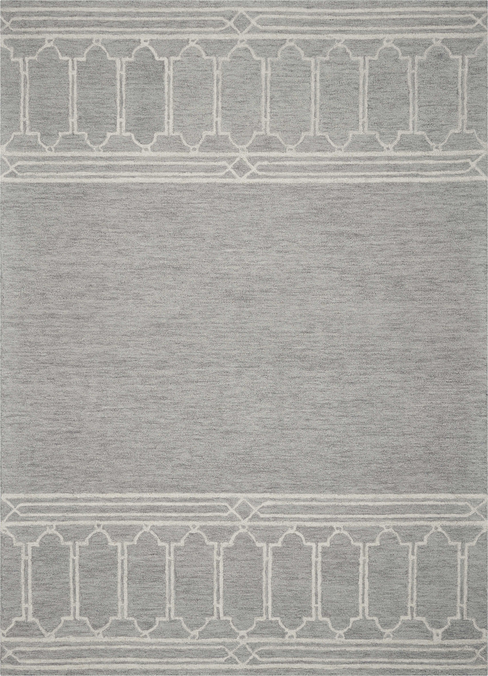 3'3" x 5'3" Wool Grey Area Rug